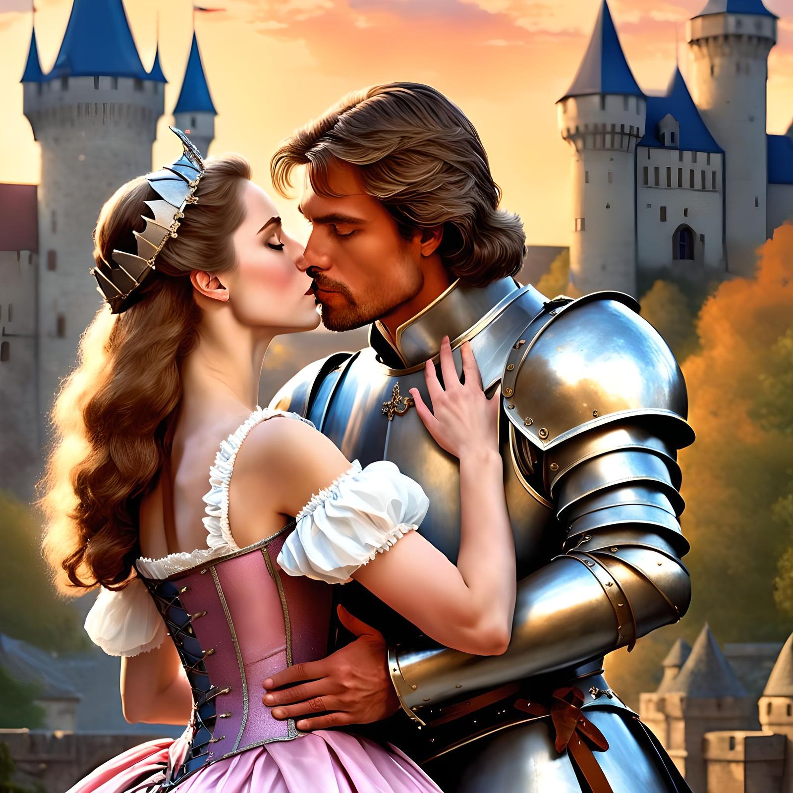 1980s style romance novel cover set in medieval times, male ...