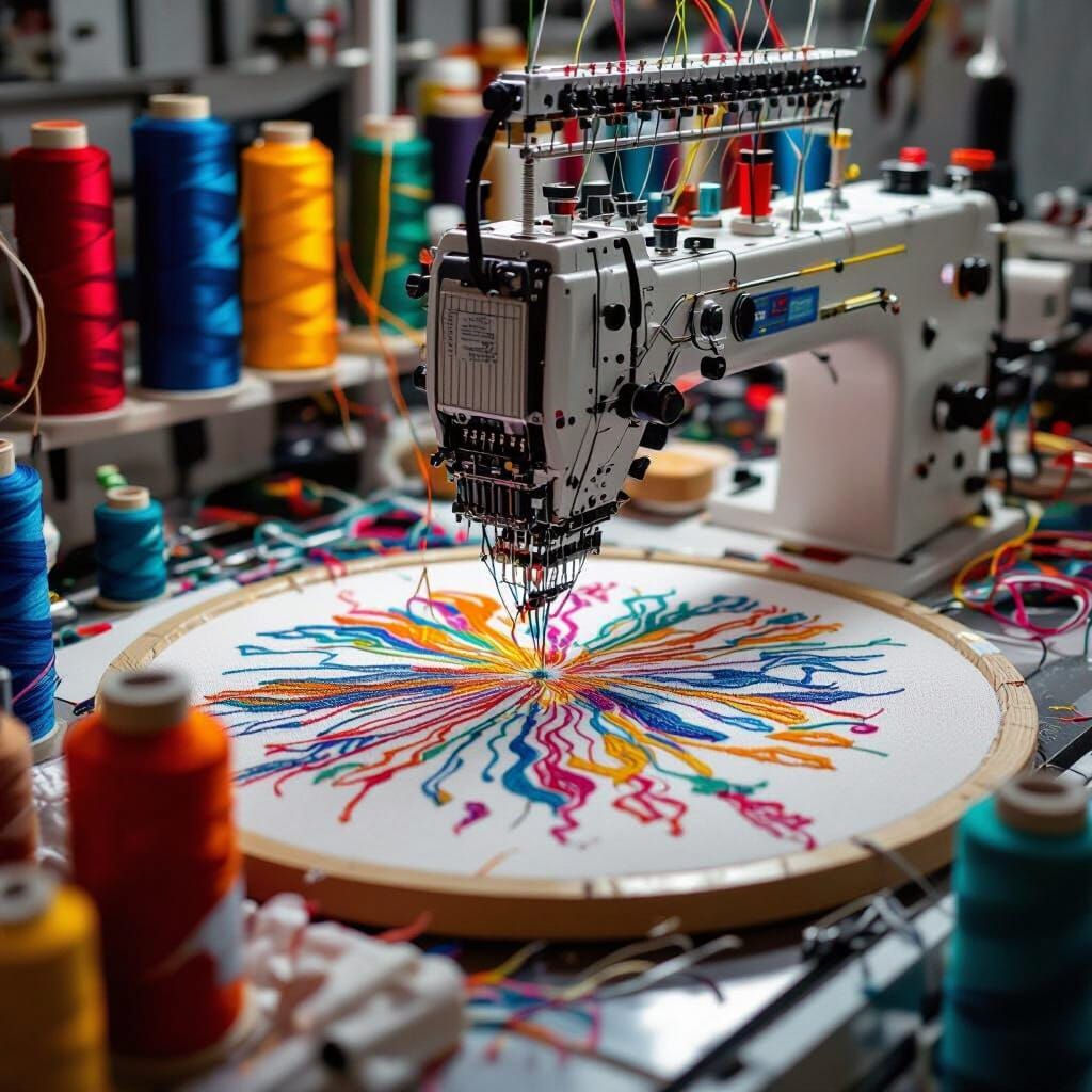 multi needles embroidery machine