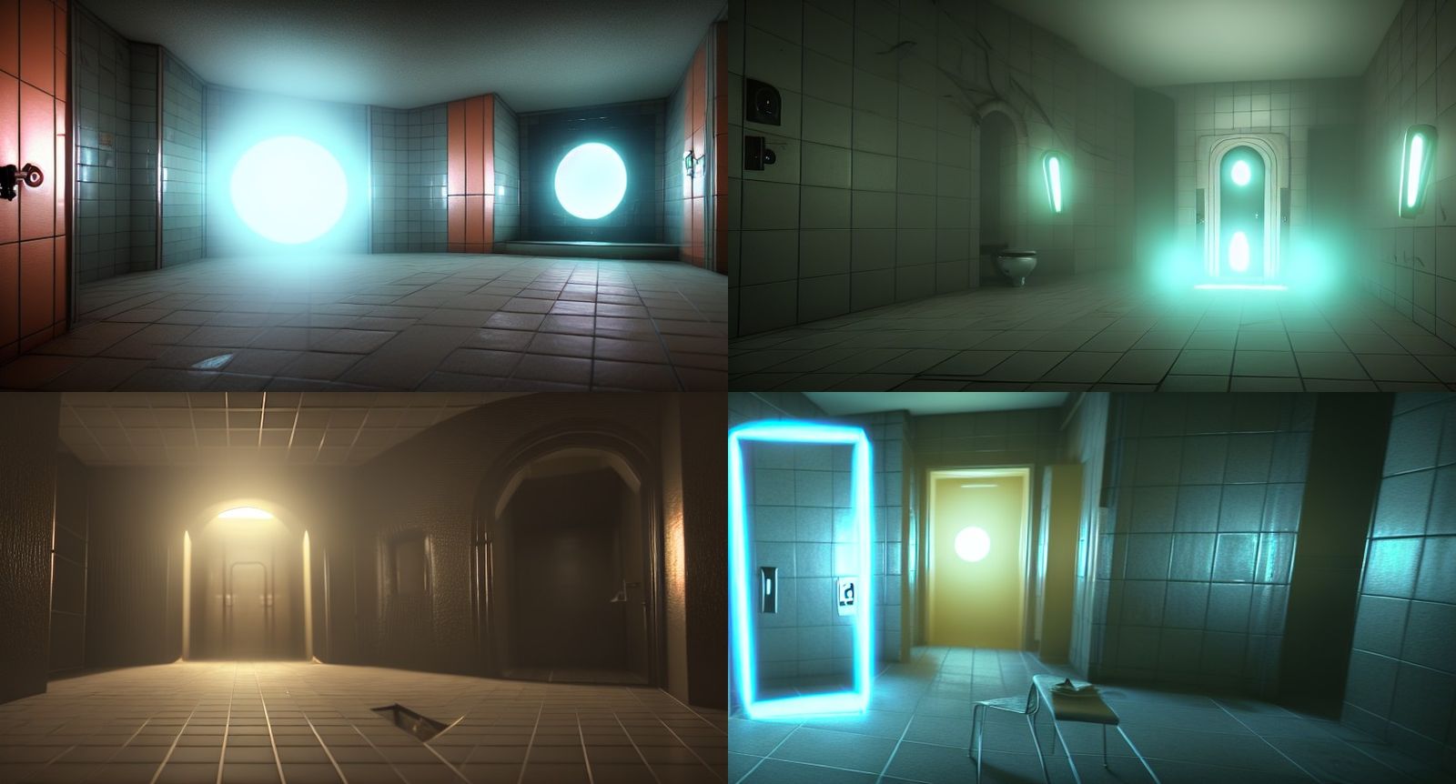 A portal in the bathroom leads to somewhere terrifying. digi...