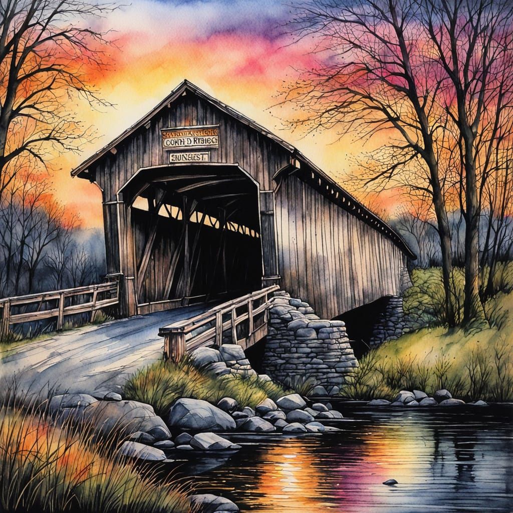 Covered Bridge  by @atpollard
