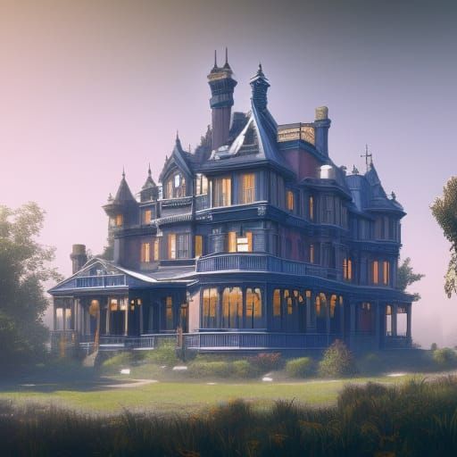 Victorian Mansion. - AI Generated Artwork - NightCafe Creator