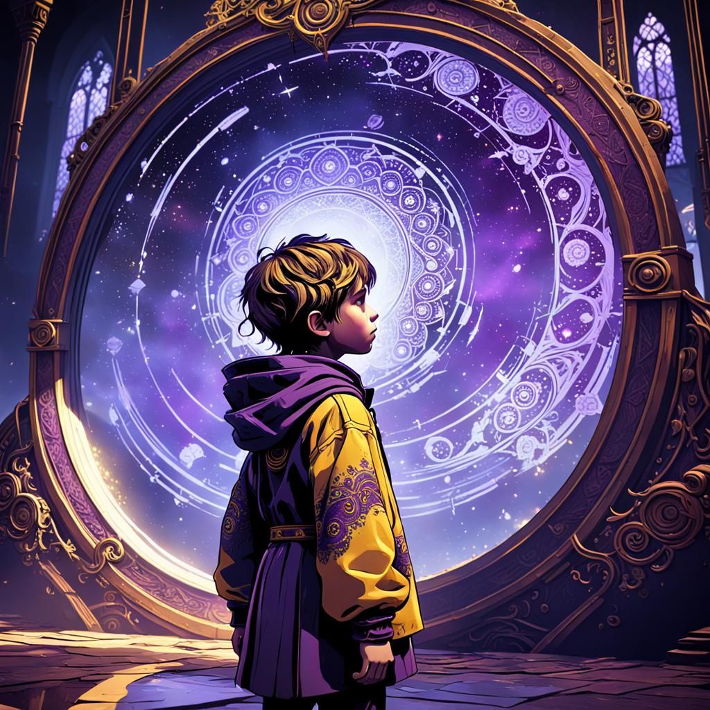 Child Stares into the Void: Dark Fantasy Concept Art