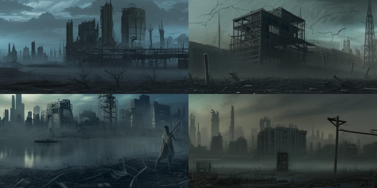 Desert ghost town Desolate wasteland 8k resolution concept art ...