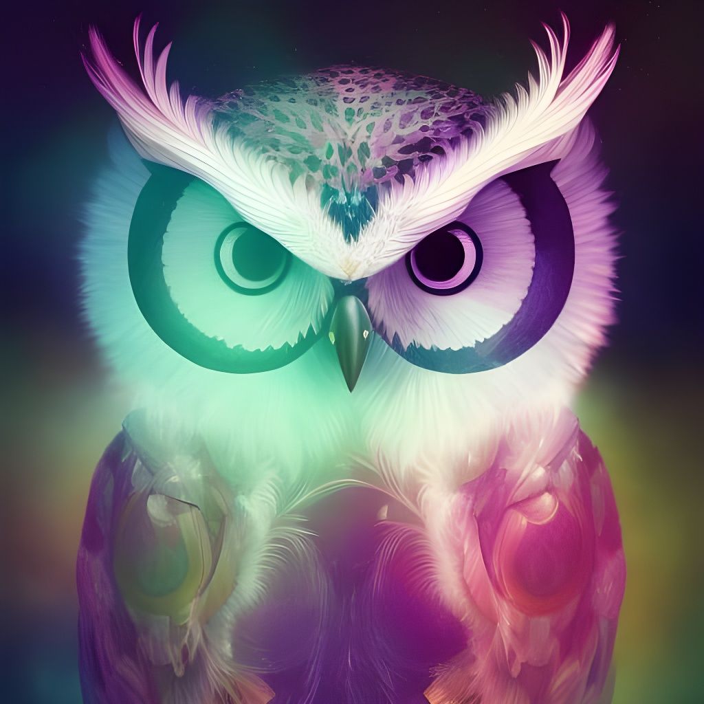 Cosmic Owl - AI Generated Artwork - NightCafe Creator