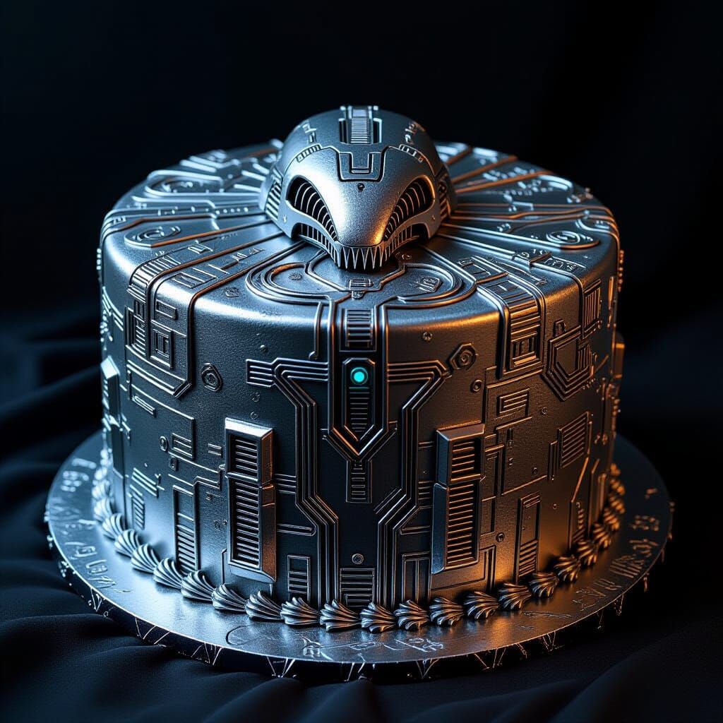 Steel Cake  by @MrMachineElf
