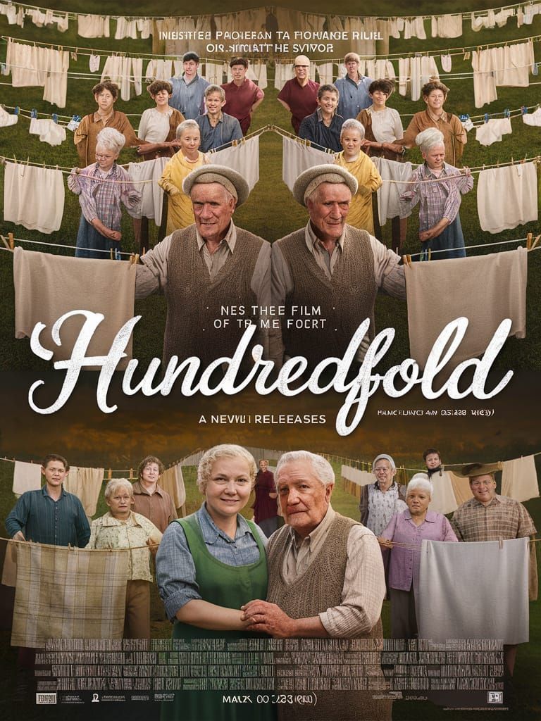 Movie Poster Advertisement for newly released Film "Hundredfold" (Title Printed with a script font made ...  by @HisBride