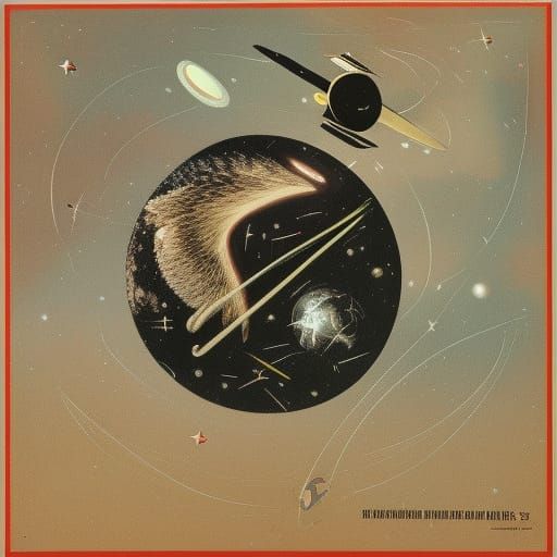 And we fly in orbits with beaten ducklings, space is stitche...