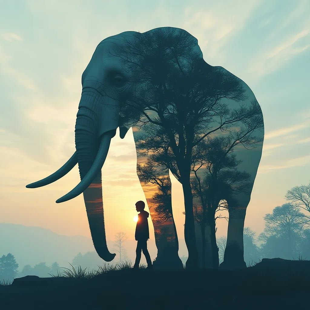 Noan And the elephant