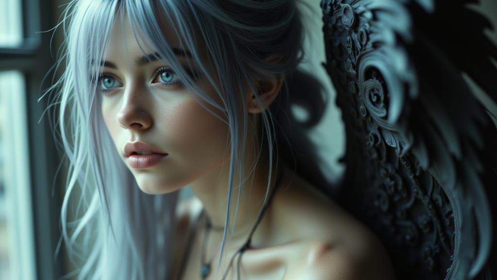 Fallen Angel in Dystopian Paris