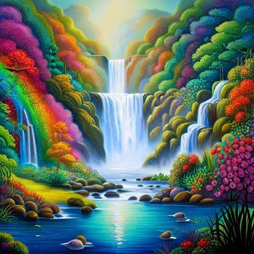 Fantasy waterfall