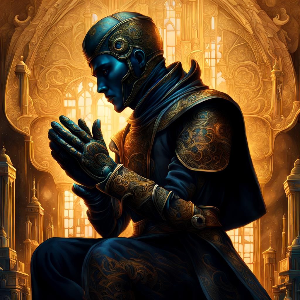 Intricate Ink Gloves in Fantasy Concept Art