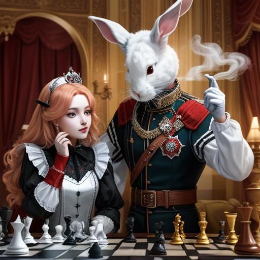 chasing rabbits, you're going to fall, a hookah-smoking cate...