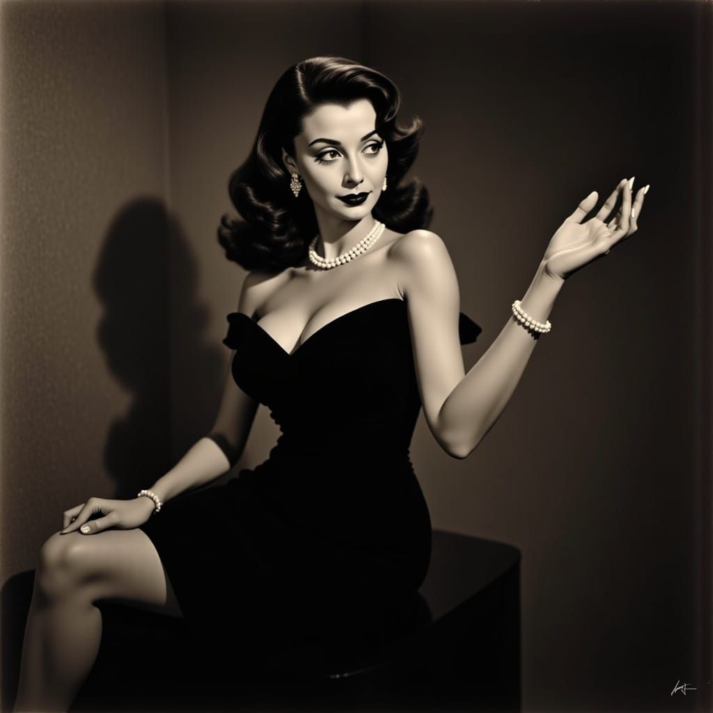 <lora:MonoDramatic:1.0> Old school beauty