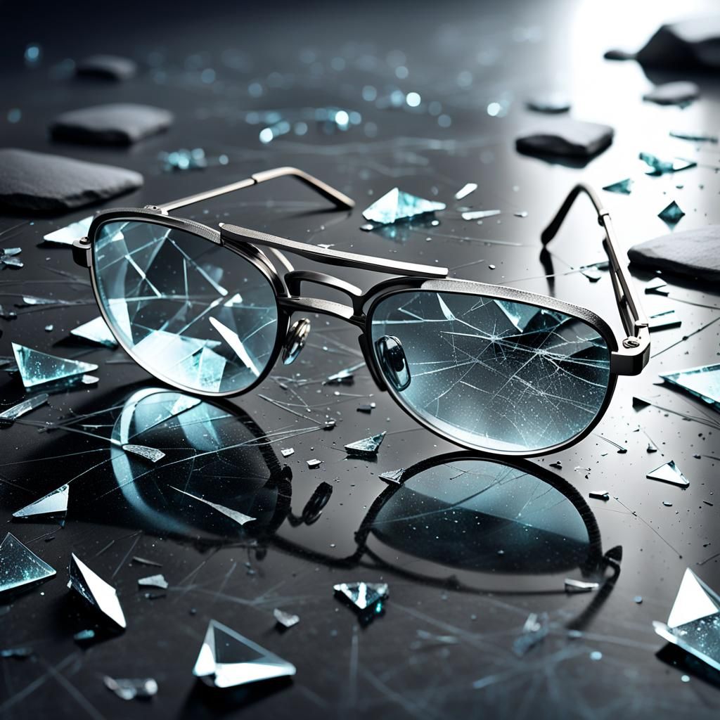  Shattered glasses.  by @Suz