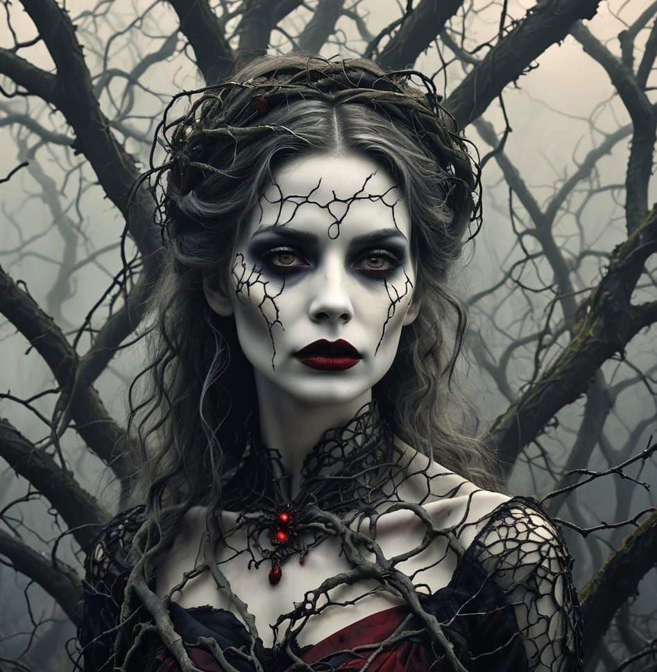 Mysterious gothic woman