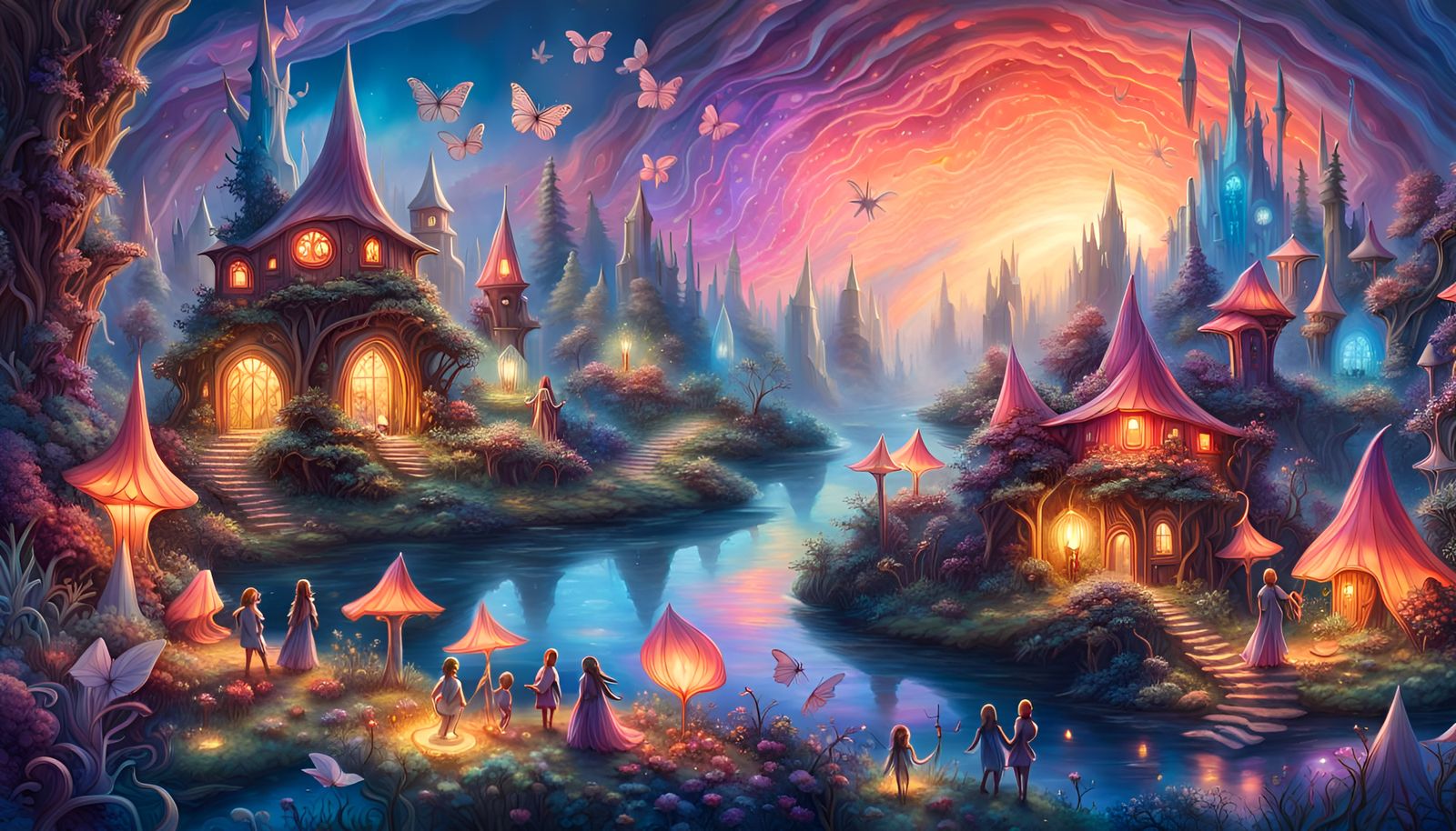 Gossamer Nights in the Fairy Village  by @Zepp