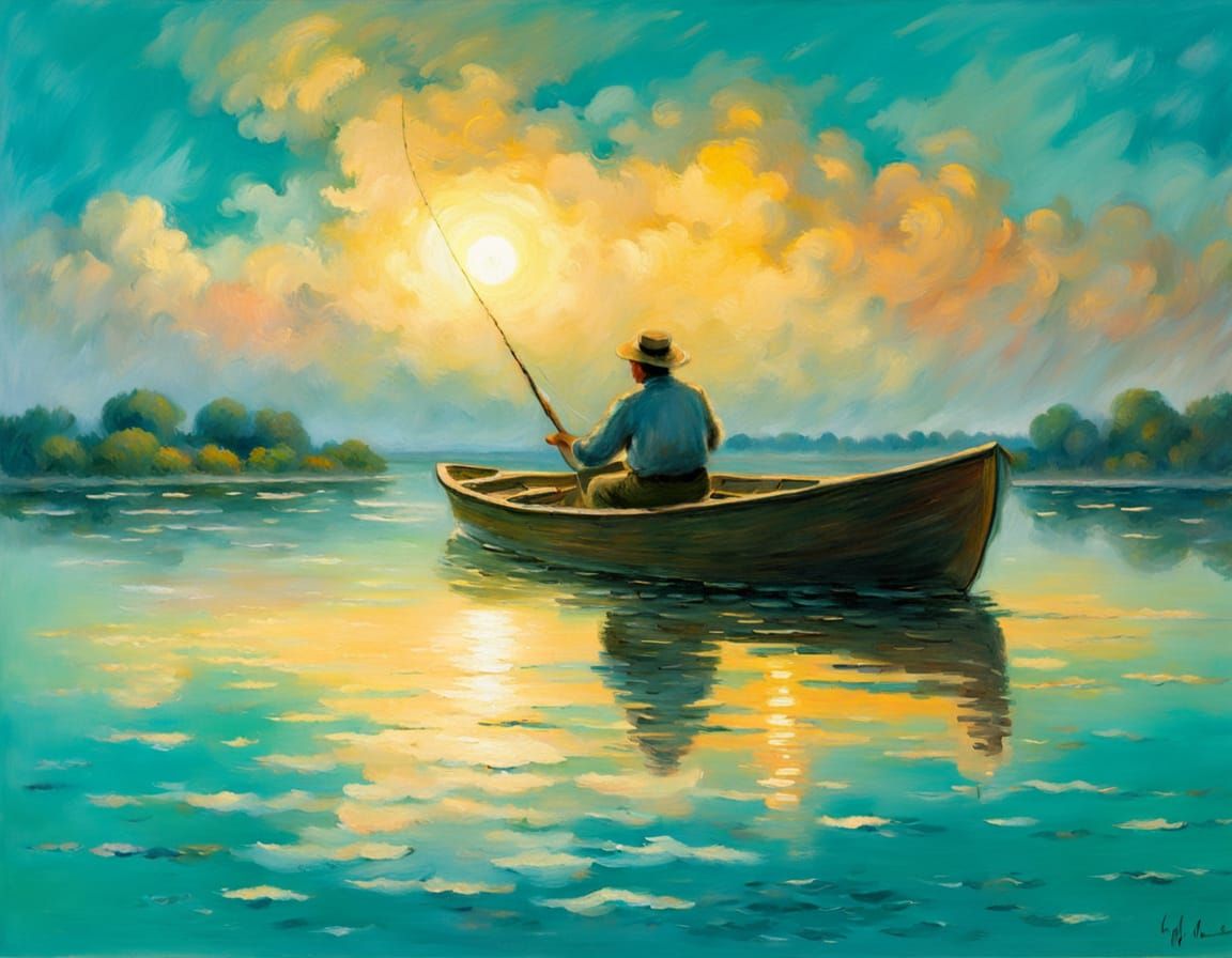 A man go fishing.  by @proofman