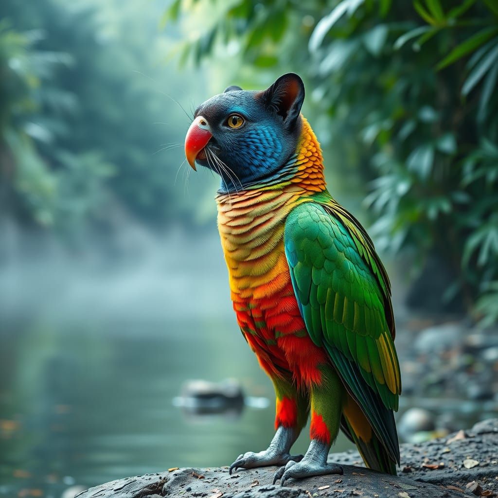 Panther Parakeet Hybrid Attempt  by @Mina Moon