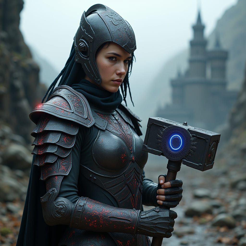 Medieval Warrior Goddess in Alien Armor