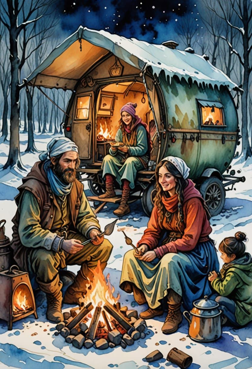 Winter camping   by @Billcat