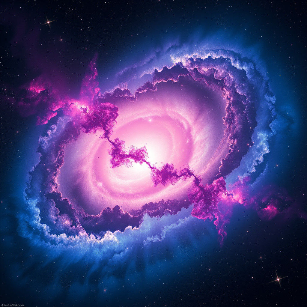 Majestic Galaxy in Vibrant Cosmic Display