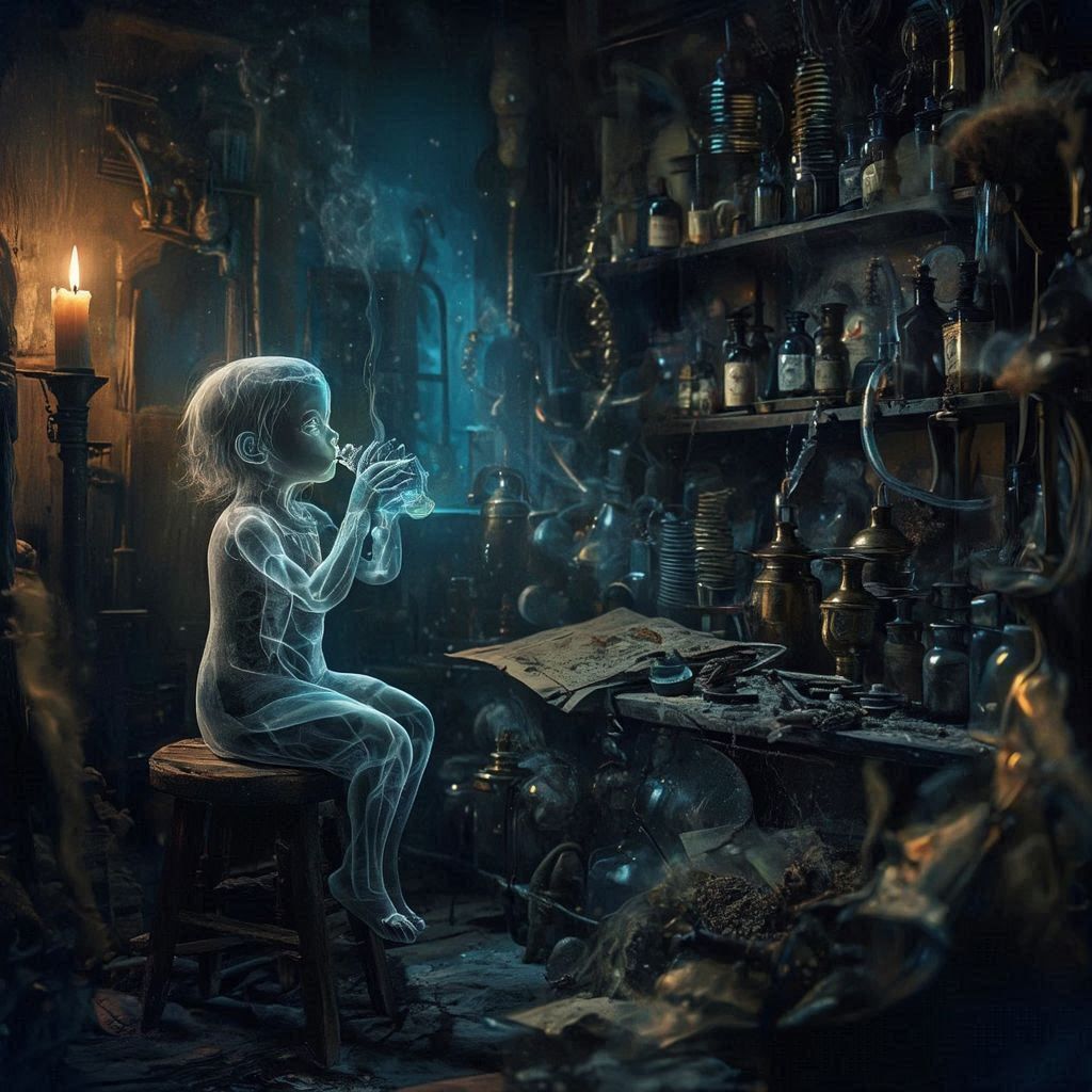 Found her father's transparency potion