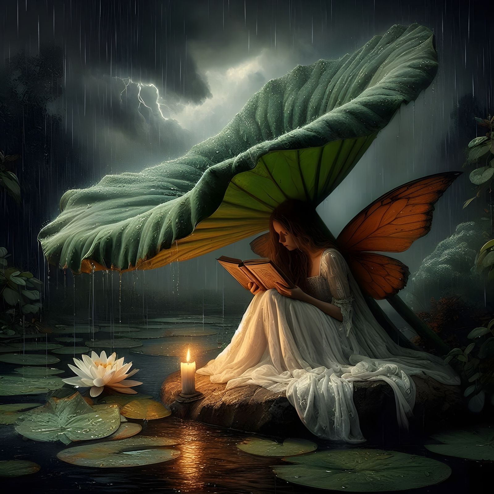 Reading in Candle Light