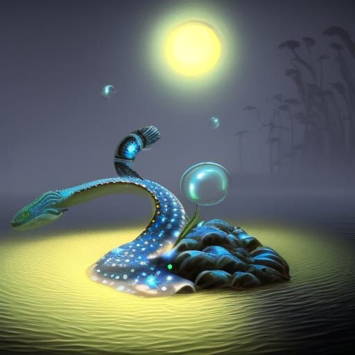 GW2 krait sylvari floating water bubbles with sea creatures ...