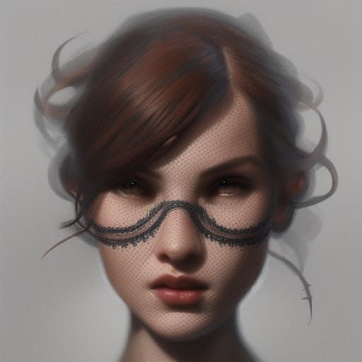 woolen and lace knitted spider