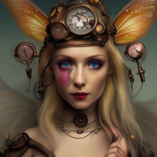 STEAMPUNK FAIRY 1 - AI Generated Artwork - NightCafe Creator