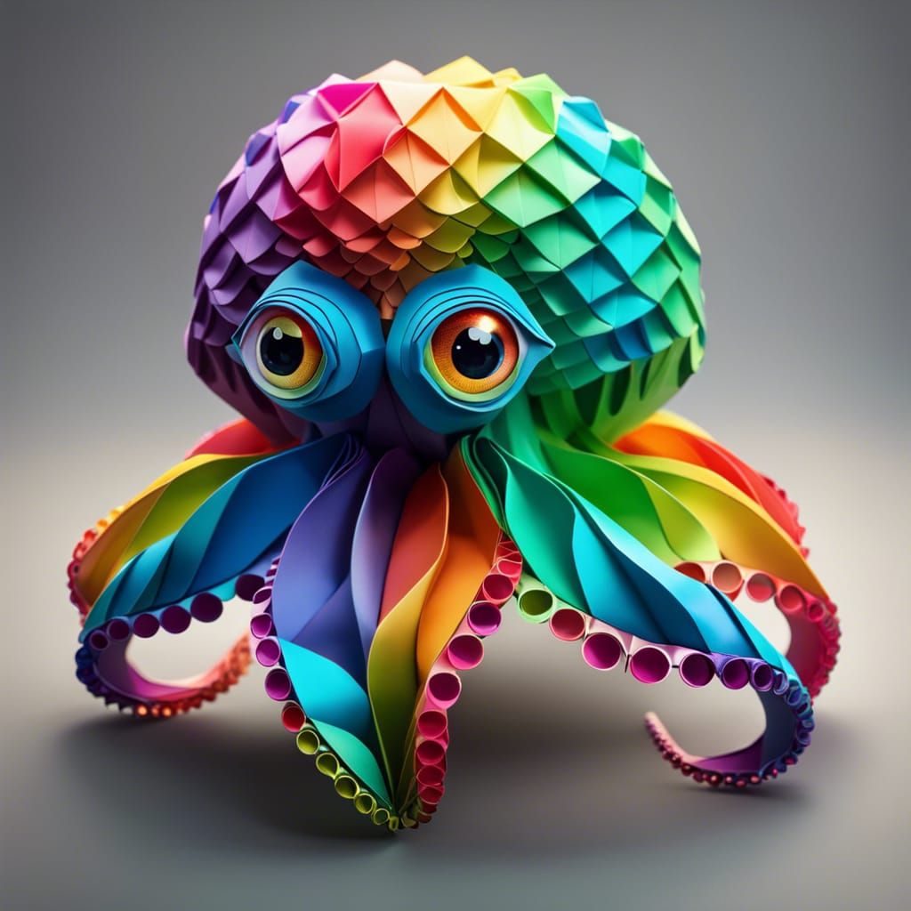 Rainbow Octopus  by @William Wallis