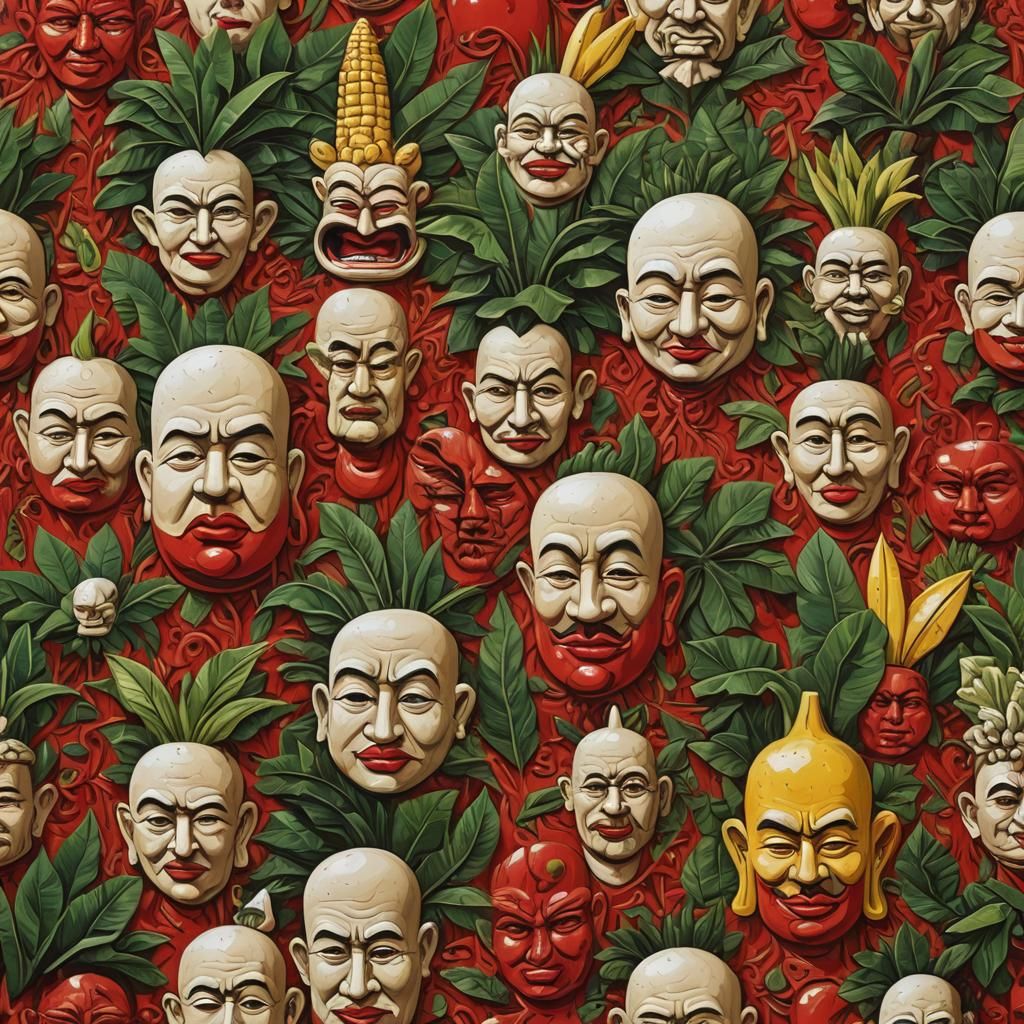 magritte
bugs bunny
popeye
baby buddah
rice
Banana tree mons...