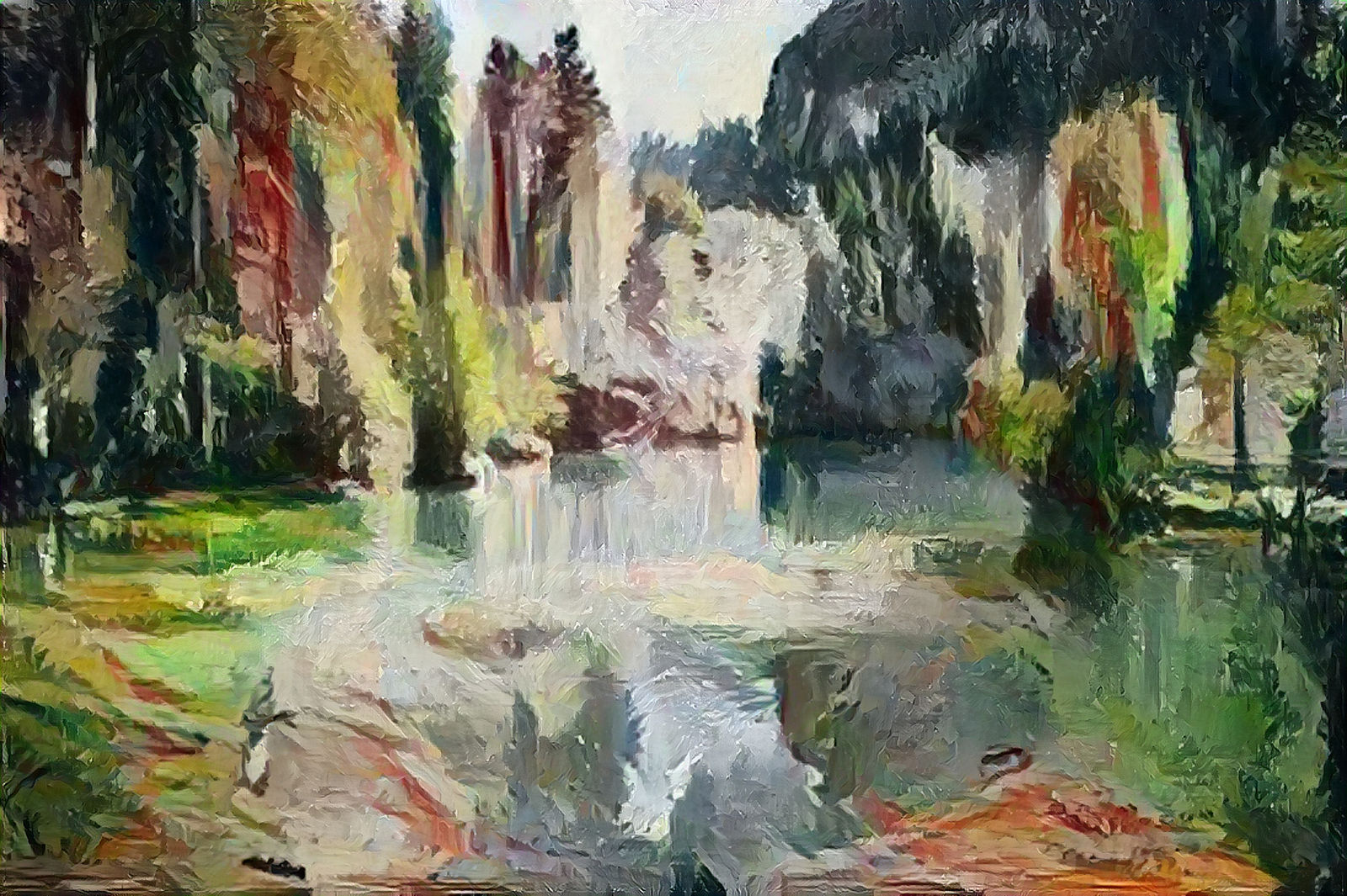 Waterfall in the mountains. 