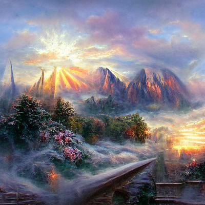 Sunrise over the mountains