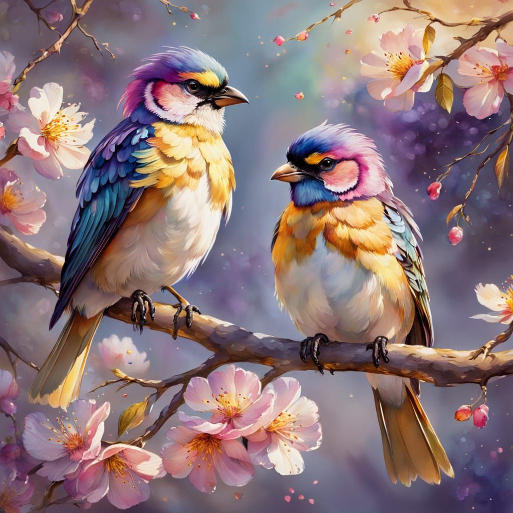 two vibrant birds   by @Rising Phoenix