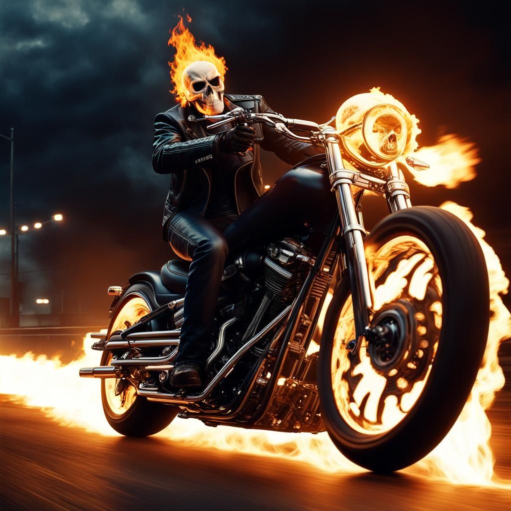 Ghost Rider - AI Generated Artwork - NightCafe Creator