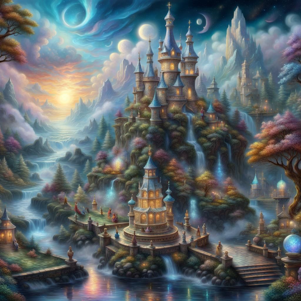 ethereal fantasy hyperdetailed mist Thomas Kinkade 8k resolu...