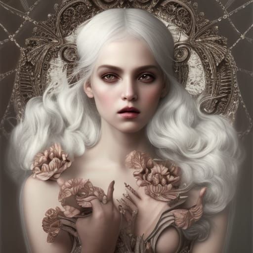 Goddess of Sweets: Detailed Digital Portrait