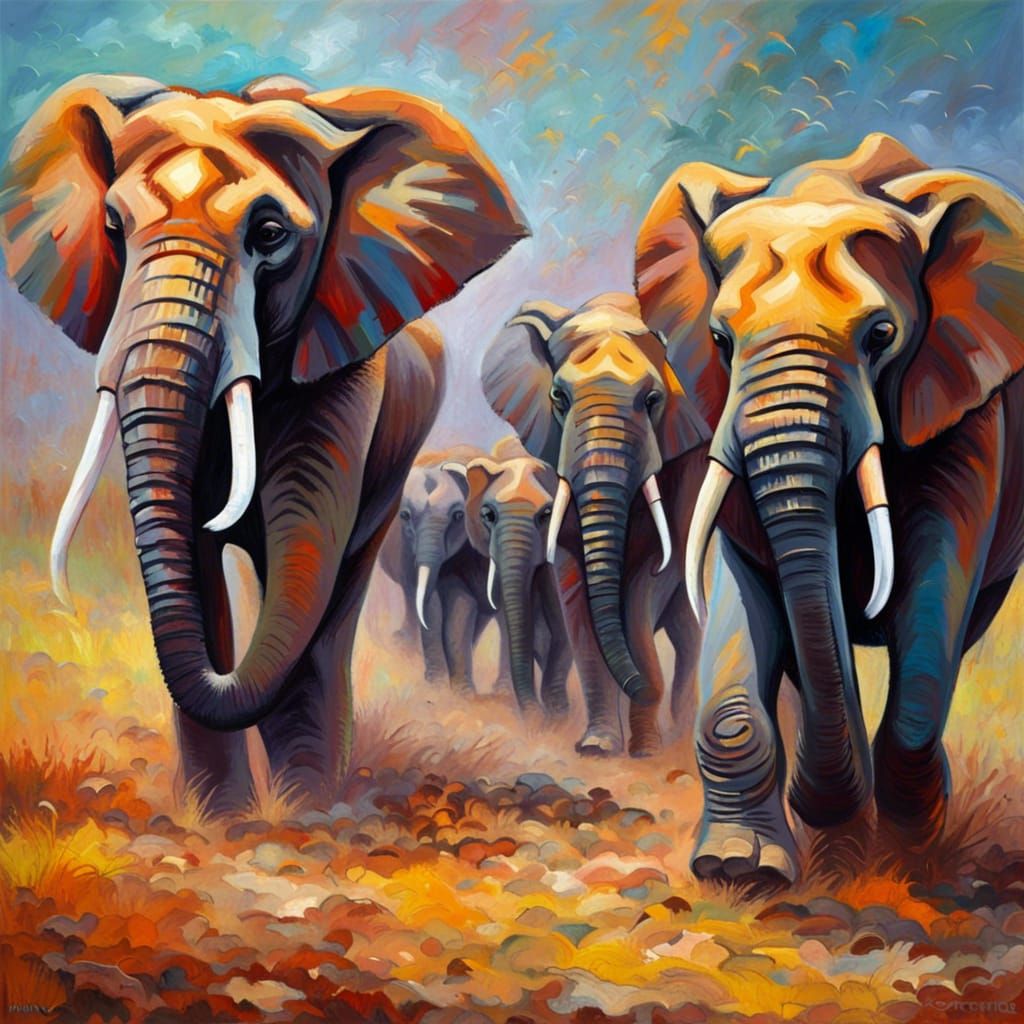 Herd of elephants.