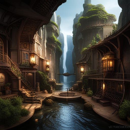 Fantastical Matte Painting of a Small Child