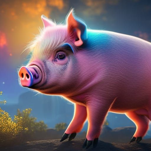 Cute pig - AI Generated Artwork - NightCafe Creator