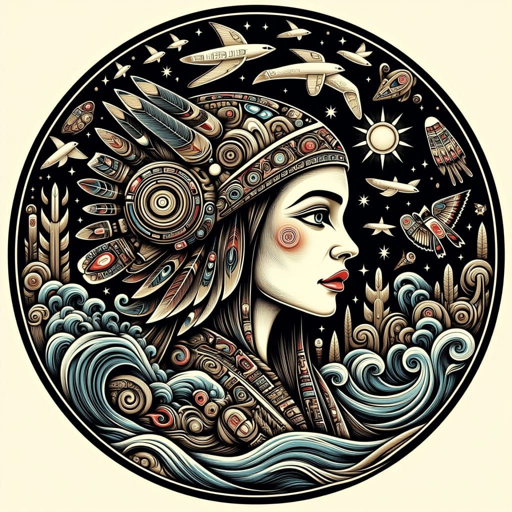 Star Woman in a Flux of Northwest Coast Art