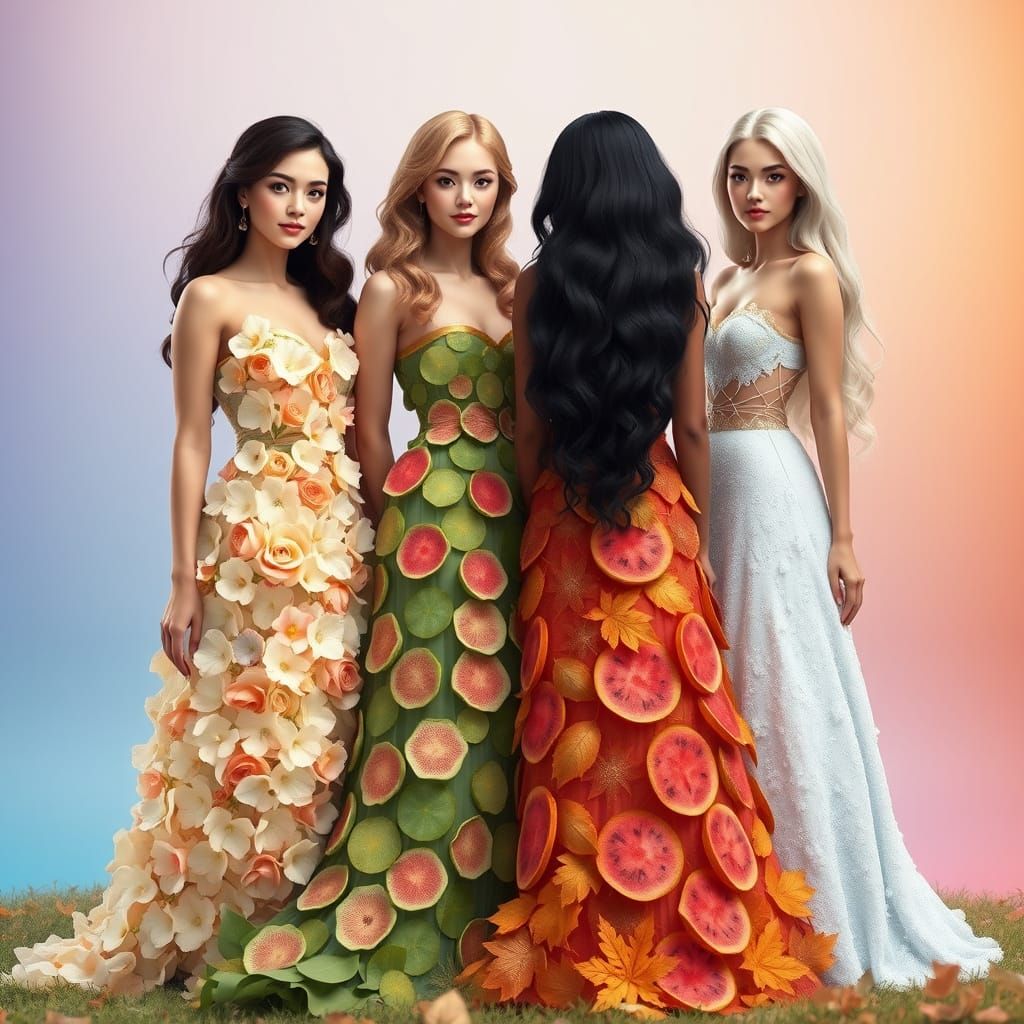 Spring, Summer, Autum & Winter - Four Seasons in Vibrant Har...