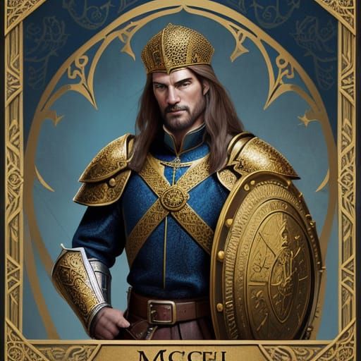 Regal Knight in Grand Castle Courtyard