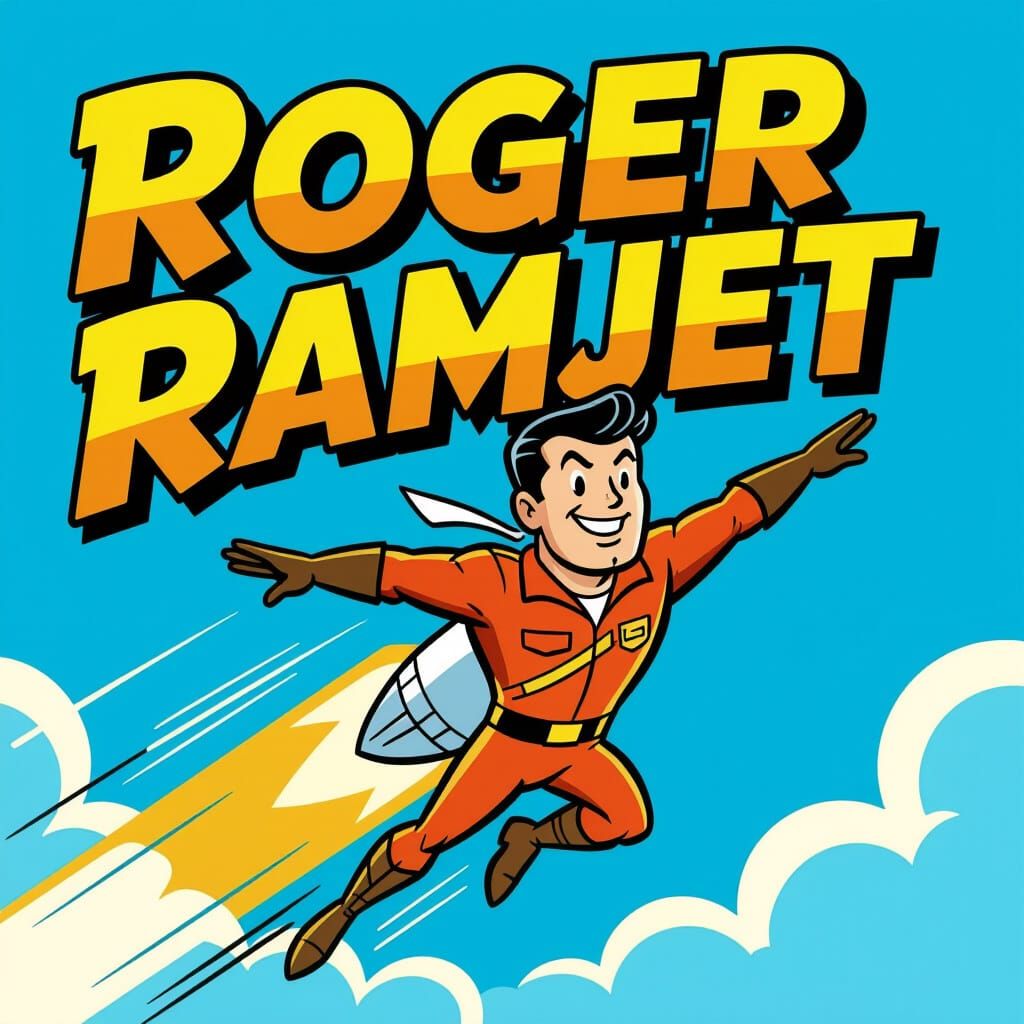 Create Roger Ramjet logo