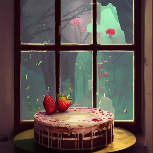 Cake by the window