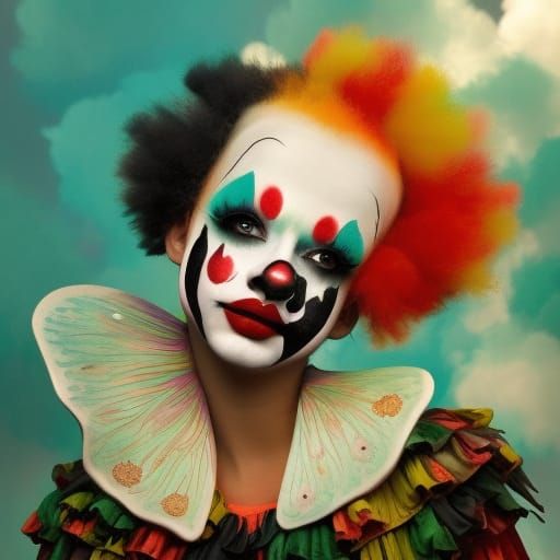 Clown🤡 Girl - AI Generated Artwork - NightCafe Creator