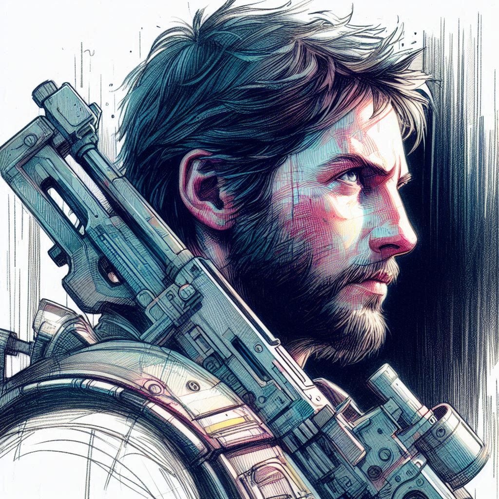 small arms against a cloud of destruction