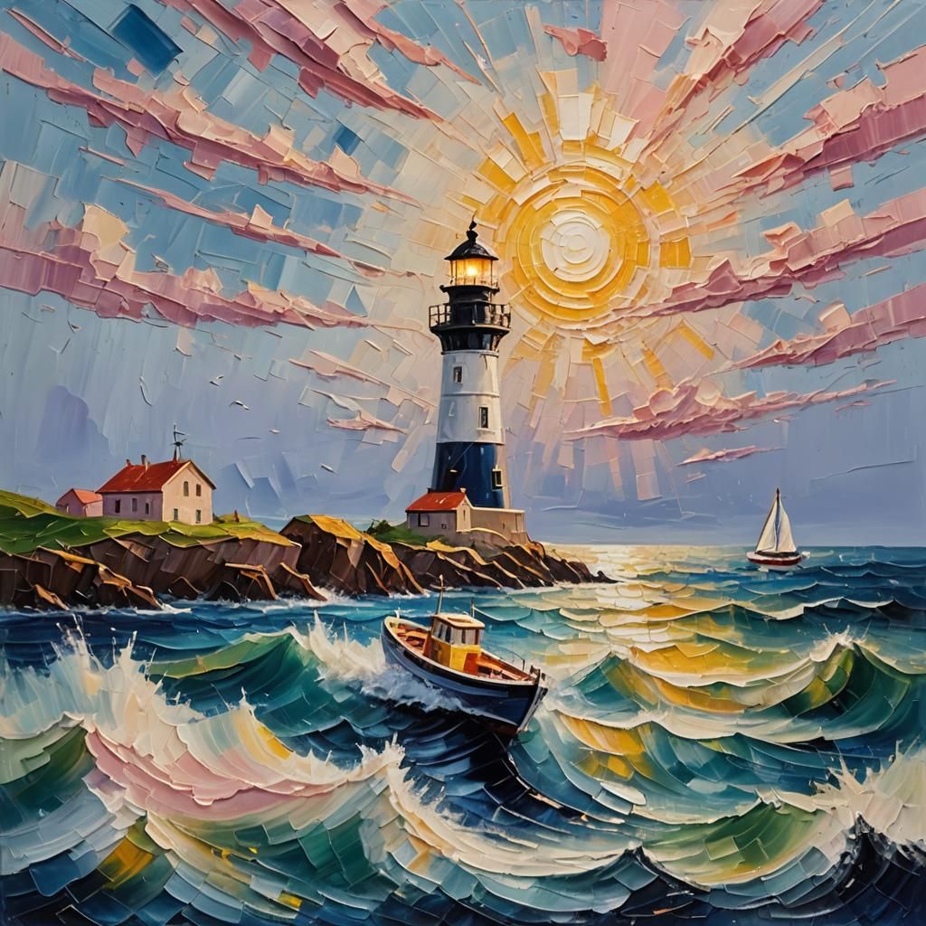 boat on the sea  by @undefined