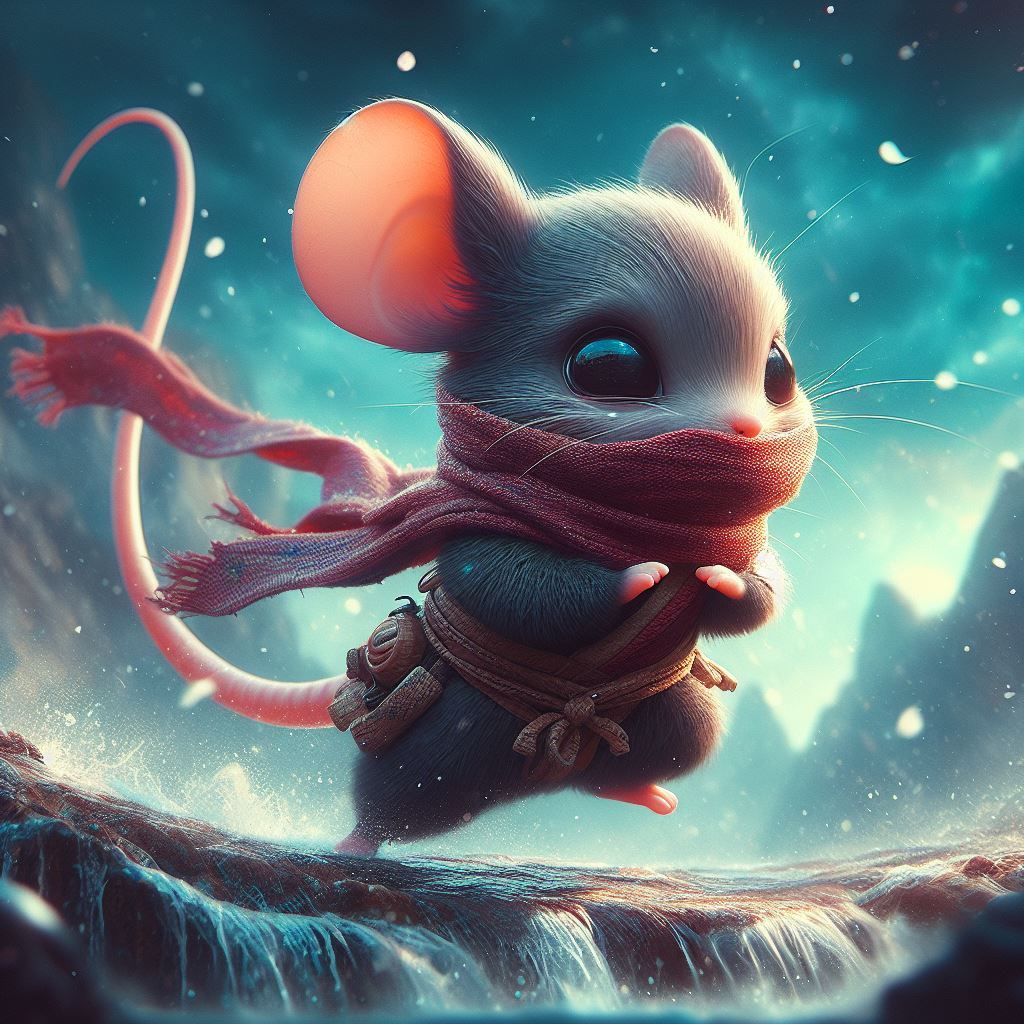 Weather the cold! (Ninja mouse in training)